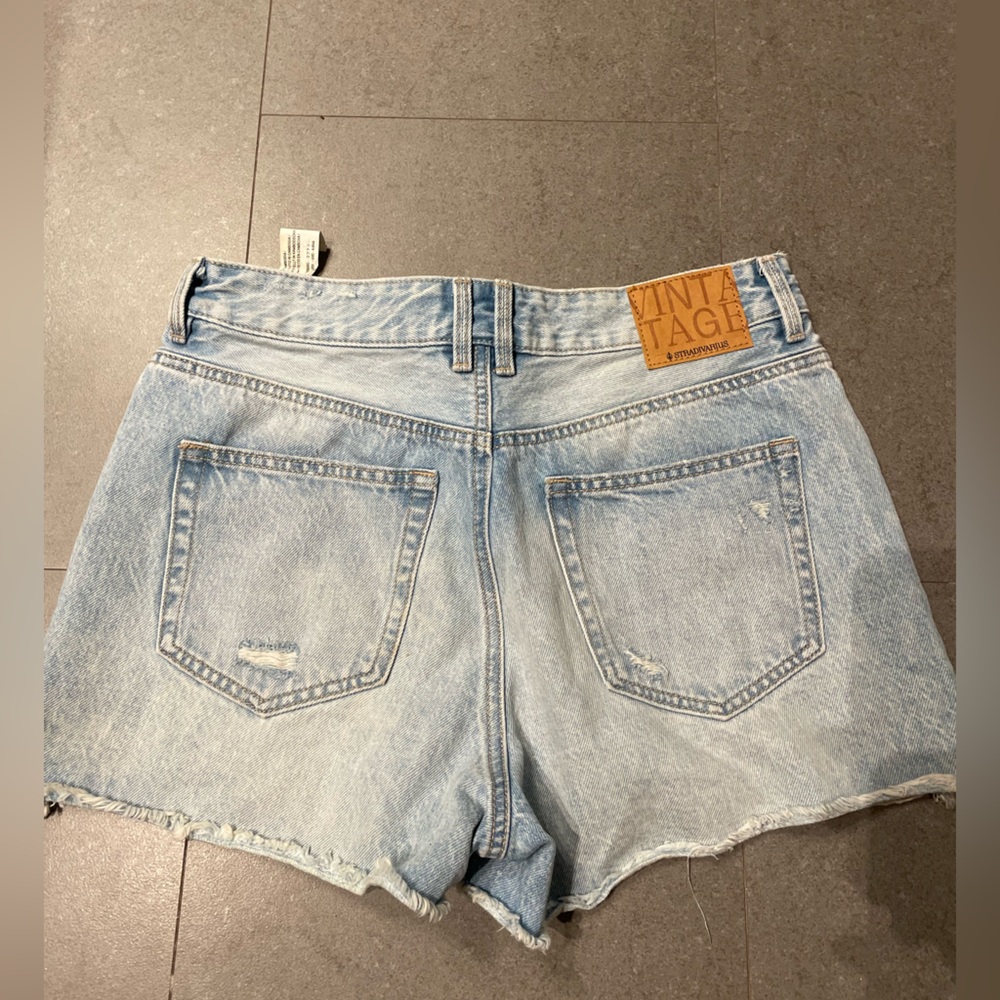 Stradivarius Light Blue Jean Shorts